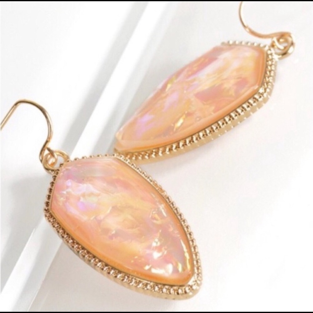 Designer Inspired Opal Drop Earrings